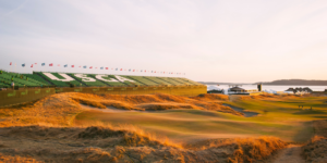 USGA grandstands at 2015 U.S. Open at Chambers Bay in University Place, Washington