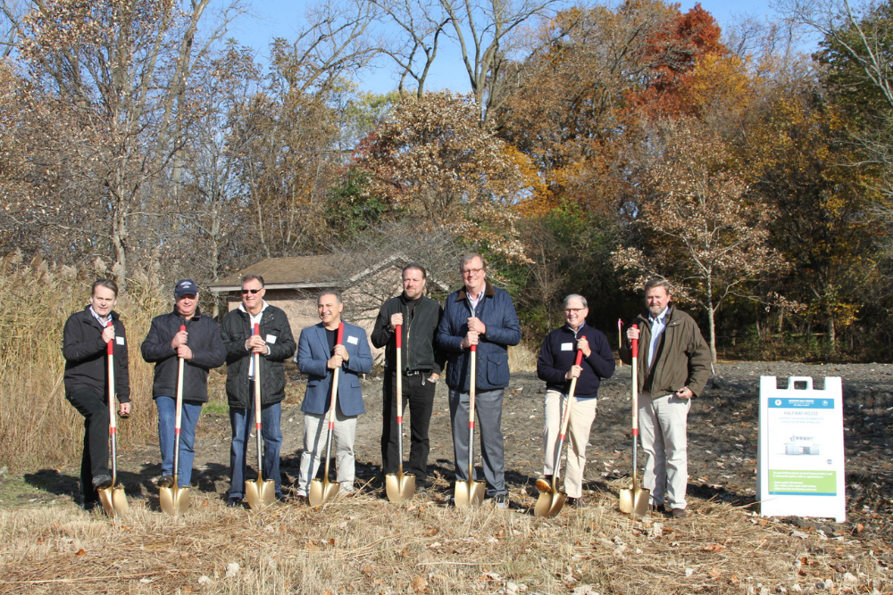 KemperSports CEO with City of Lake Forest officials at the groundbreaking of a new halfway house at Deerpath Golf Course in Lake Forest, Illinois