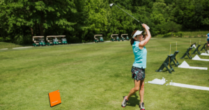 Board member on the range at Country Club of St. Albans in St. Albans, Missouri