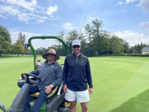 Nick with David of his maintenance team at Deerpath Golf Course