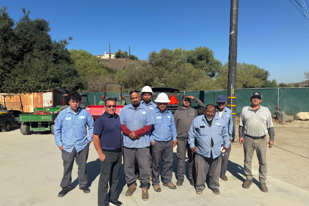 Dos Lagos Golf Course Superintendent Frank Trejo and his grounds crew