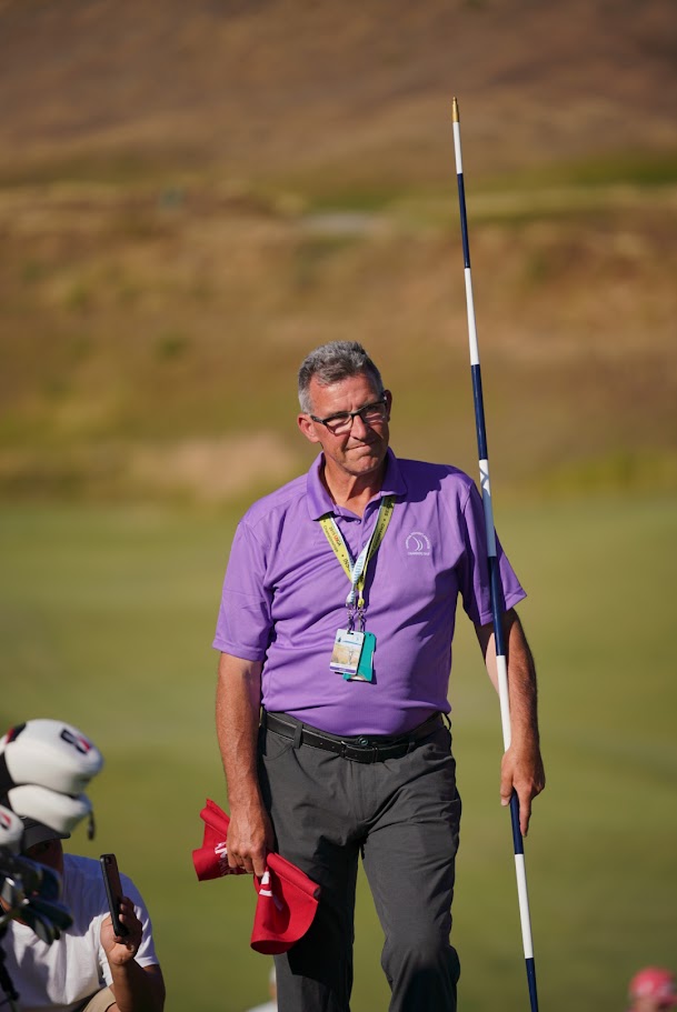 Chambers Bay Director of Agronomy Eric Johnson at the 2022 U.S. Women's Amateur Champion during the Sunday finals